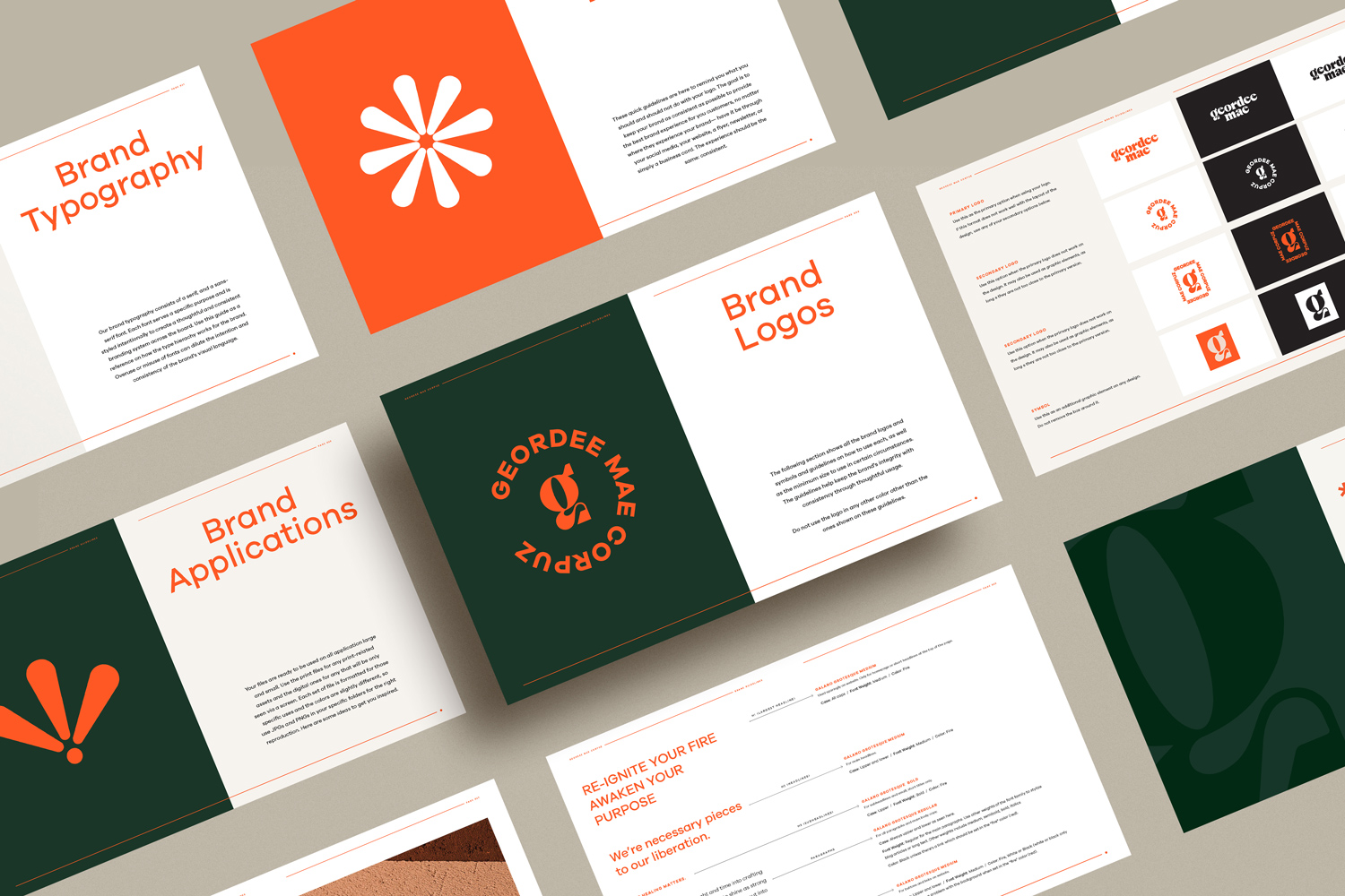 Brand style guide pages